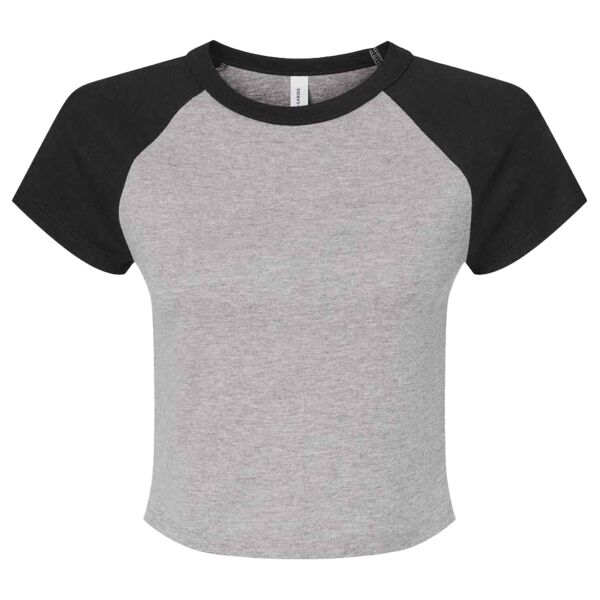 Bella Ladies Micro Rib Raglan Baby T-Shirt Thumbnail