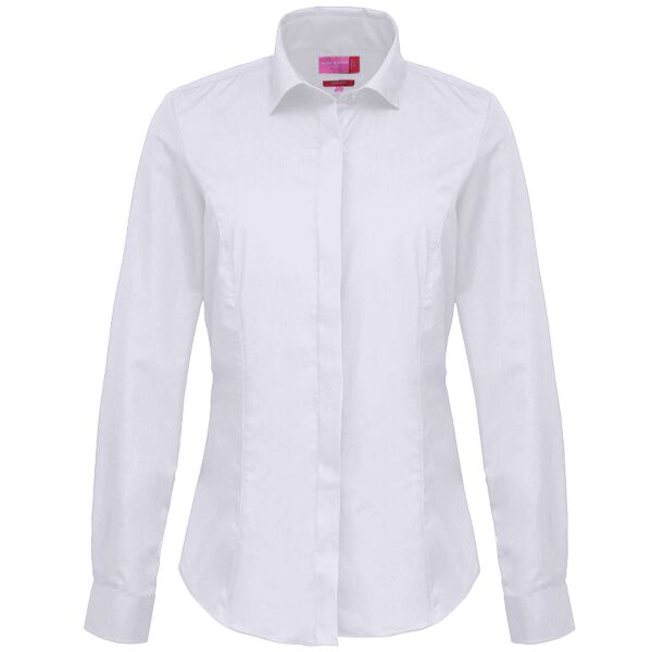Brook Taverner Ladies Selene Long Sleeve Poplin Shirt Thumbnail
