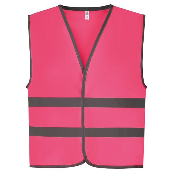 Hi-vis reflective border kids waistcoat (HVW102CH) Thumbnail