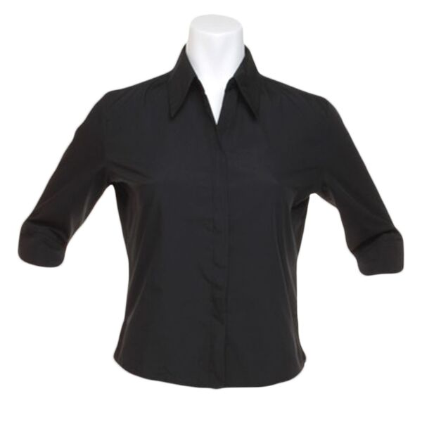 Kustom Kit Ladies 3/4 Sleeve Tailored Continental Shirt Thumbnail