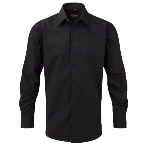 Russell Collection Long Sleeve Tailored Poplin Shirt Thumbnail